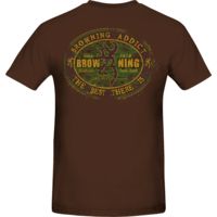 Bg Men's T-shirt "browning Addict" Small Brown W/logo<