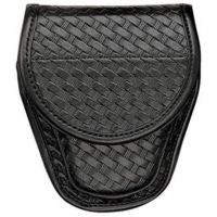 Bianchi 7900 Covered Cuff Case - Plain Black, Brass 22180