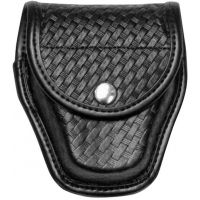 Bianchi 7917 Double Cuff Case - Plain Black, Brass 22198