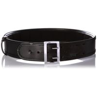 Bianchi 7965 ErgoTek Sam Browne Basketweave Belt, Chrome Buckle