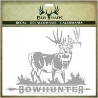Big Rack Whitetail Bowhunter Decal