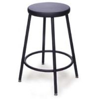Bio Fit Steel Lab Stool 24IN Graypaint AJ24-04
