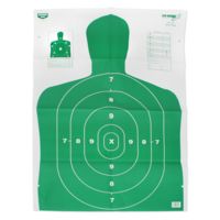 Birchwood Casey B-27 Eze-Scorer Green Silhouette Paper Target 23x35 Inch 100 Per Case 37017