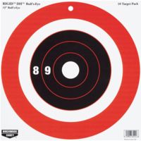 Birchwood Casey Rigid Paper Target DH Bull's Eye 12 Inch 10 Per Package 37211