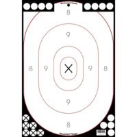 Birchwood Casey Shoot-N-C White/Black 12x18 Inch Silhouette 5 Targets Plus 90 Pasters 34615