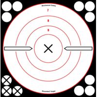 Birchwood Casey Shoot-N-C White/Black 8 Inch Round Bullseye 6 Plus 72 Pasters 34802B
