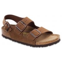 Birkenstock Milano Nubuck Soft Footbed Sandal - Mens
