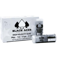 Black Aces Tactical 12 Gauge 1oz High Velocity Slug 2 3/4" Zink Coated Steel Shotgun Slug Ammunition