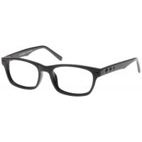 Black Forever 591 Progressive Rx Glasses - Shiny Black Frames-Black Crystals 