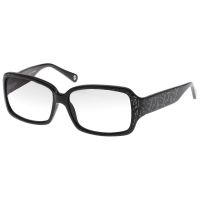 Black Forever 617 Shiny Black Eyeglass Frames w/ Glitter Trim
