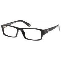 Black Forever 622 Rx Progressive Eyeglasses - Shiny Black Frames-Silver Trim