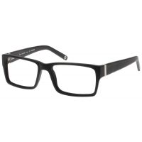 Black Forever 624 Matte Black Glasses Frame w/ Silver Trim