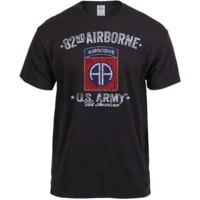 Black Ink Distressed 82nd Airborne T-Shirt - Men's