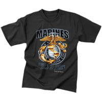 Black Ink Marines First To Fight T-Shirt - Men's