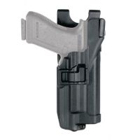 BlackHawk BHP Level 3 Serpa Light Bearing Duty Holster Matte Black Left Hand For 1911 Government Style With Or Without Rails 44H503BK-L