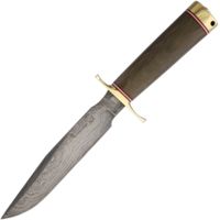 Blackjack Classic Model 7 Damascus Green Fixed Blade Knife