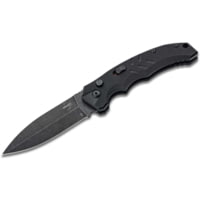 Boker 01BO796 Intention II 3.35" Folding Dagger Plain D2 Steel Blade Black G10