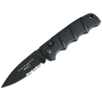 Boker 01KALS100 Kalashnikov 3.35" Drop Point Plain/Serrated Black D2 Steel Blad