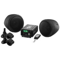 Boss Audio Motorcycle/UTV 3in Waterproof Speakers and Amplifier System, USB/SD/FM