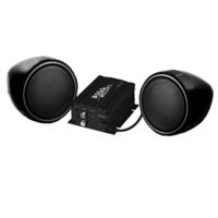 Boss Audio Motorcycle/UTV Speaker and Amplifier System w/ 3in Bluetooth Speakers 600 Watts and Housing