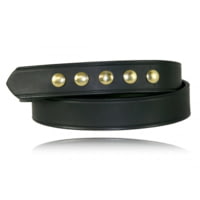 Boston Leather 1.5 Belt Five Snap Closure 6583-2-48-GLD
