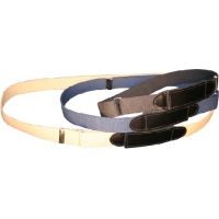 Boston Leather Cotton Belt W/velc Closure Bk