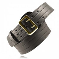 Boston Leather Sam Browne Belt, Four-Row Stitched, 2 1/4 Wide