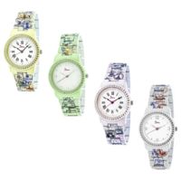 Boum Bon Voyage Unique-Print Ceramic-Bracelet Watch