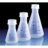 BrandTech Erlenmeyer Flasks with Screw Caps, PMP, BrandTech V66895 Pmp Flasks, Pack of 6