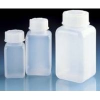 BrandTech Square Laboratory Bottles, Low-Density Polyethylene, Wide Mouth, BrandTech V92689, Pack of 24