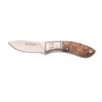 Browning RMEF Packer Burl Wood Fixed Knife w/ 3.13in Blade