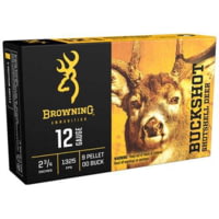 Browning Ammo B193111222 Buckshot 12 Gauge 2.75" 9 Pellets 00 Buck Shot 15 Bx/