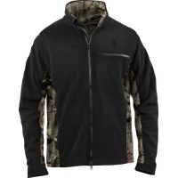 Browning Men's Fleece Jacket W/camo Side Panel Black<