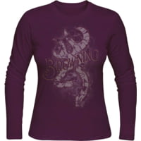 Browning Bg Women's Longsleeve Bead Buckmark Shirt Small Purple<