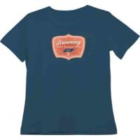 Browning Bg Women's T-shirt "boutique" Small Blue Boutique 1878 Logo<
