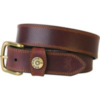 Browning Leather Belt 38&quot; Brown W/shotshell Head On Loop