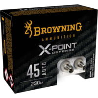 Browning X-Point .45 ACP 230 grain X-Point Brass Cased Centerfire Pistol Ammunition