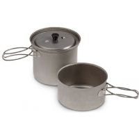 Brunton Hard Anodized Aluminum Cooking Set - Two Pots and Lid IBCOOKSET