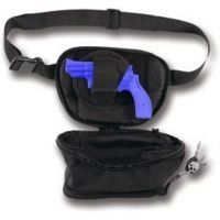 Bulldog Cases &amp; Vaults Fanny Pack Holster - Black with Black Trim, Medium BD860