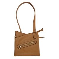 Bulldog Cases &amp; Vaults Cross Body Series Concealed Carry Purse Tan BDP-032