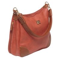 Bulldog Cases &amp; Vaults Hobo Series Concealed Carry Purse Brick Red With Tan Trim BDP-016
