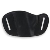Bulldog Cases &amp; Vaults Left Hand Black Molded Leather Belt Slide Holster - Large
