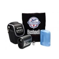 Bushnell V2 Tour Patriot Golf Laser Rangefinder, Golf Towel, Case and Skinz