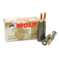 Wolf Ammo Military Classic 7.62x54R 148 Grain Full Metal Jacket Steel Cased Rifle Ammunition