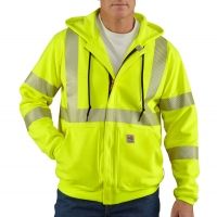 Carhartt Flame-Resistant Heavyweight High-Visibilty Class 3 Hooded Zip-Front Sweatshirt