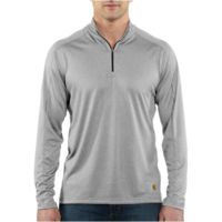 Carhartt Force Long-Sleeve Quarter Zip T-Shirt - Men's-Heather Grey-Medium