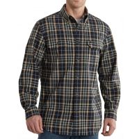 Carhartt Fort Plaid Long-Sleeve Chambray Shirt - Men's-Navy-Medium