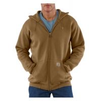 Carhartt Midweight Hooded Zip-Front Sweatshirt - Men's-Brown Boot-Medium-Regular