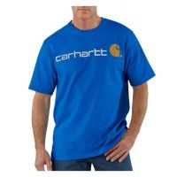 Carhartt Shortsleeve Logo T-Shirt - Men's-Royal-Small
