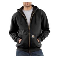 Carhartt Thermal-Lined Hooded Zip-Front Sweatshirt - Men's-Black-Large-Tall